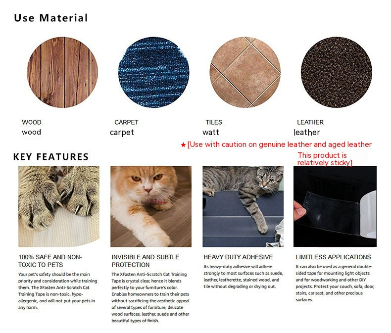 Cat Scratch Guard: Furniture-Safe Adhesive Shields for Sofas