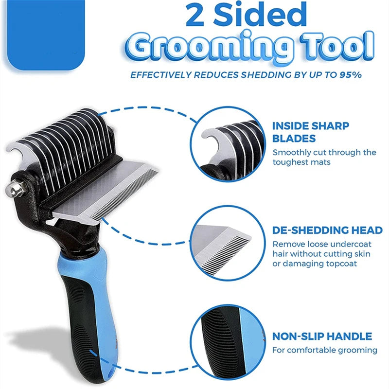 Generalsales.sale animal 2 sided grooming brush