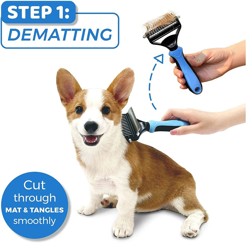 Pet Grooming Brush, 2 in 1