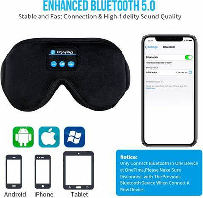 Bluetooth Headphones and Sleeping Eye Mask