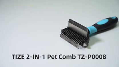 Pet Grooming Brush, 2 in 1