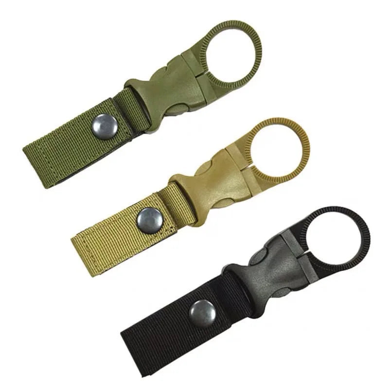 Water Bottle Hanger Molle Webbing Backpack Buckle Carabiners Attach Quickdraw Holder Outdoor Camping Hiking Climbing Accessories