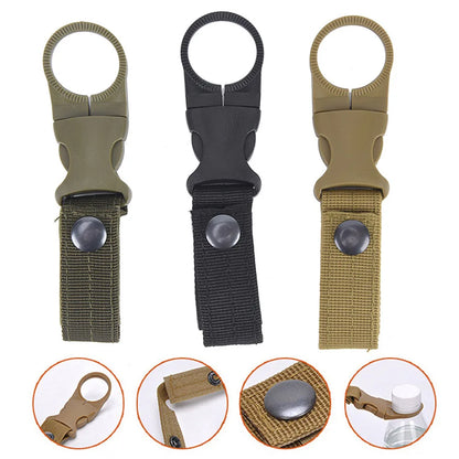 Water Bottle Hanger Molle Webbing Backpack Buckle Carabiners Attach Quickdraw Holder Outdoor Camping Hiking Climbing Accessories