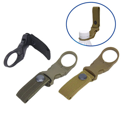 Water Bottle Hanger Molle Webbing Backpack Buckle Carabiners Attach Quickdraw Holder Outdoor Camping Hiking Climbing Accessories